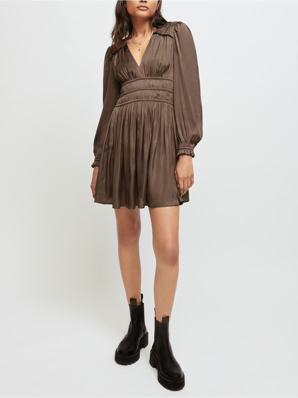 Maje Rianna Satin Dress Size 36/S